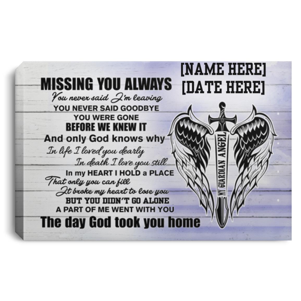 Personalized Guardian canvas, White, 0.75'' Framed Canvas Personalized Guardian canvas, White, 0.75'' Framed Canvas