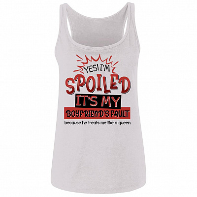 boyfriend, White, Ladies Tank Top