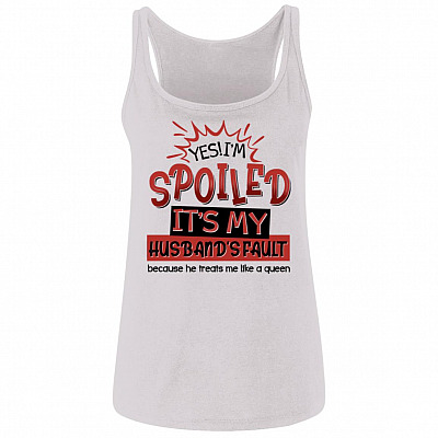 husband, White, Ladies Tank Top