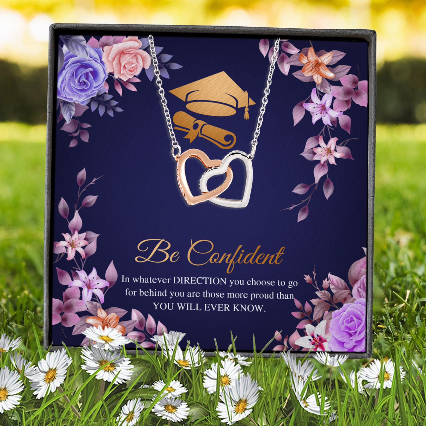 4LV. Be Confident Graduation (message card) (3) Interlocking Hearts Necklace 7