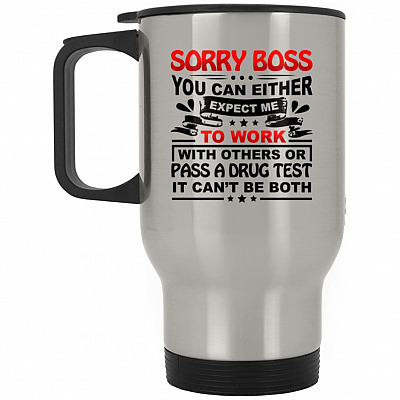 14 oz. Silver Travel Mug