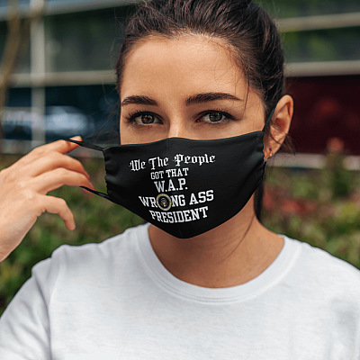 Alternative view of We The People Got That W.A.P Wrong Ass President Washable Reusable Custom Printed Cloth Face Mask Cover