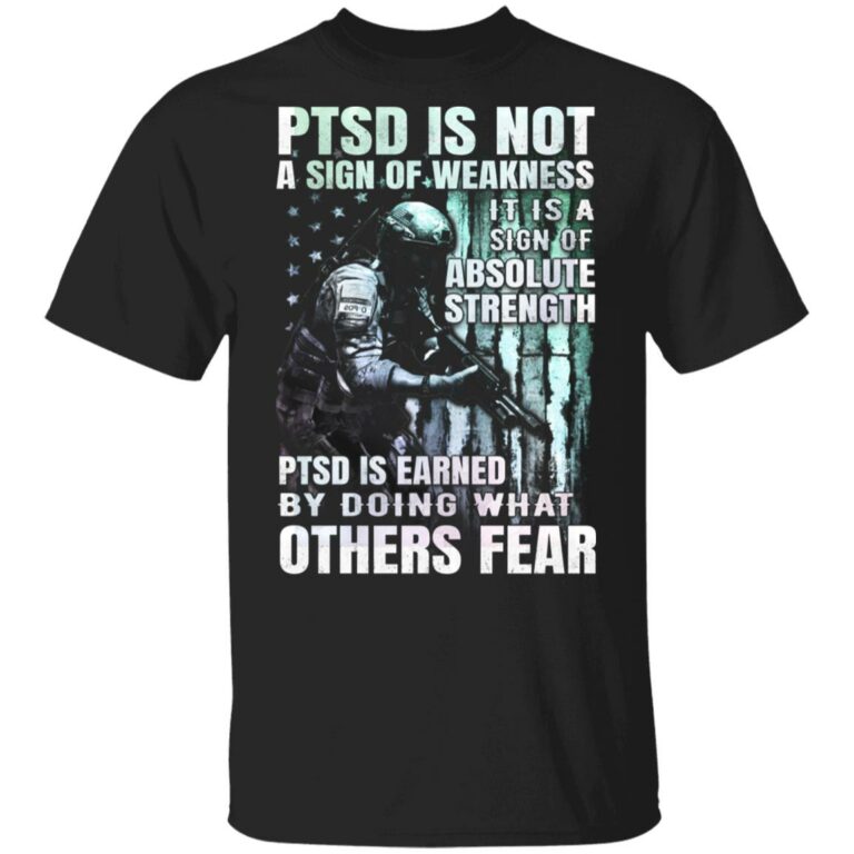 ptsd, Black, Unisex T-Shirt
