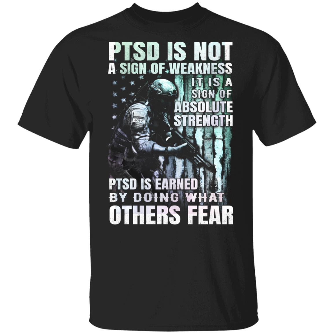 ptsd, Black, Unisex T-Shirt