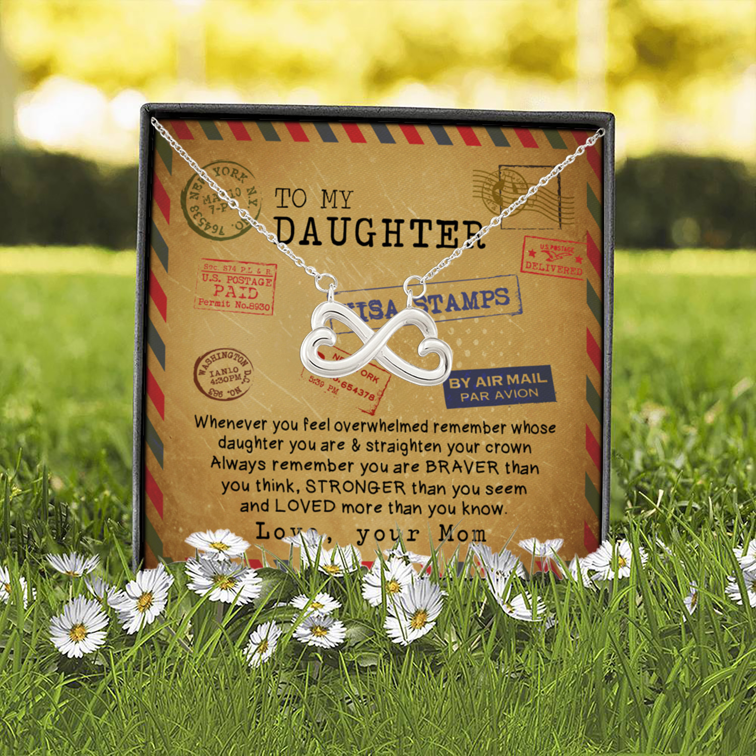 3UT. Air Mail Necklace Infinity Heart Necklace (Silver) 2