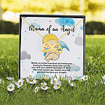 5UT. Mom Baby Angel(5) Infinity Heart Necklace (Gold) 2