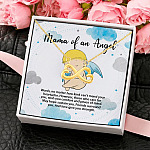 5UT. Mom Baby Angel(5) Infinity Heart Necklace (Gold) 4