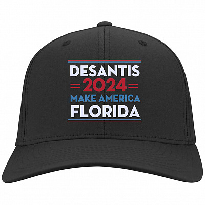 Desantis 2024 Make Ameria Floridawill Cap, Black, Twill Cap