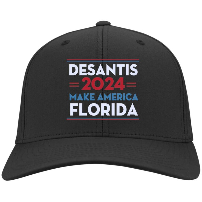 Desantis 2024 Make Ameria Floridawill Cap, Black, Twill Cap