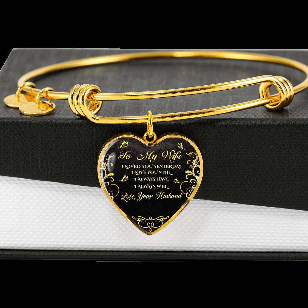 Personalized To My Wife I Loved You Yesterday I Love You Still I Always Have I Always Will Heart Pendant Necklace