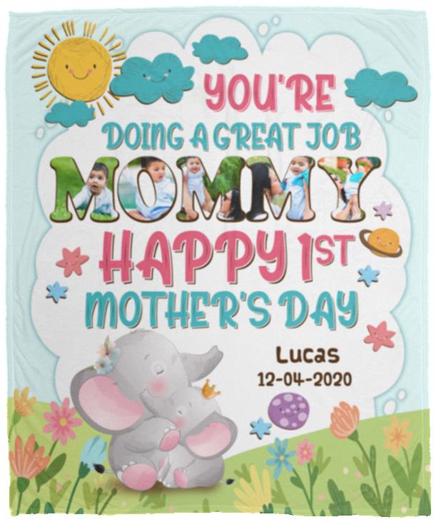 Custom Photo, White, Cozy Plush Fleece Blanket - 50x60