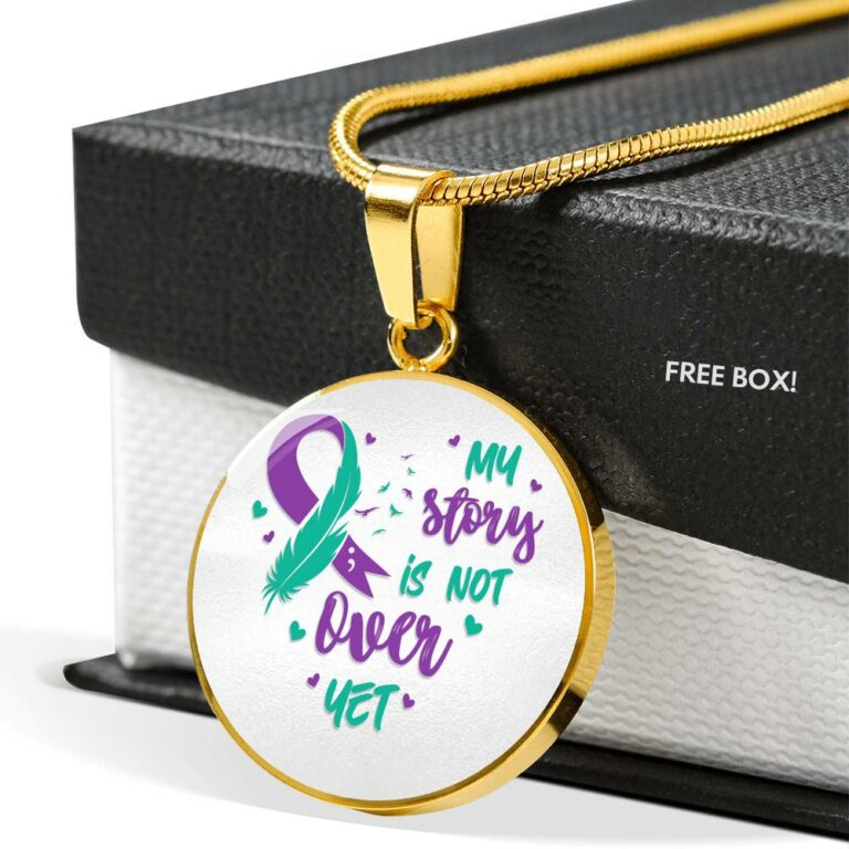 My Story Is Not Over Yet Circle Pendant Necklace - Circle Luxury Necklace (Gold Plated)