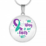 My Story Is Not Over Yet Circle Pendant Necklace - Circle Luxury Necklace (Silver)