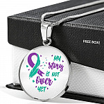 My Story Is Not Over Yet Circle Pendant Necklace - Circle Luxury Necklace (Silver)