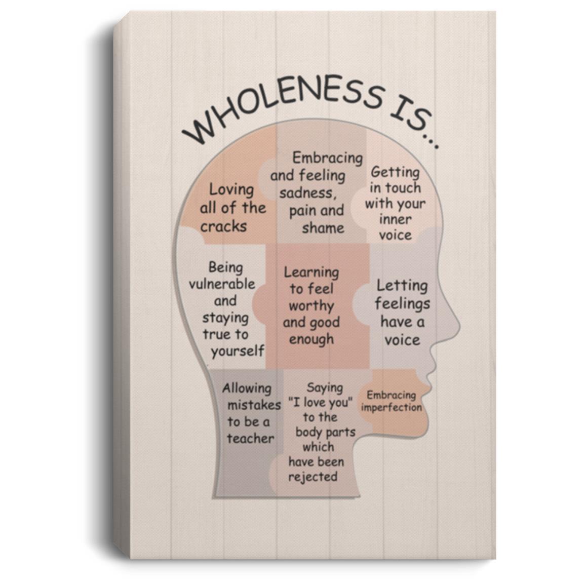 Wholeness portrait, White, 0.75'' Framed Canvas Wholeness portrait, White, 0.75'' Framed Canvas