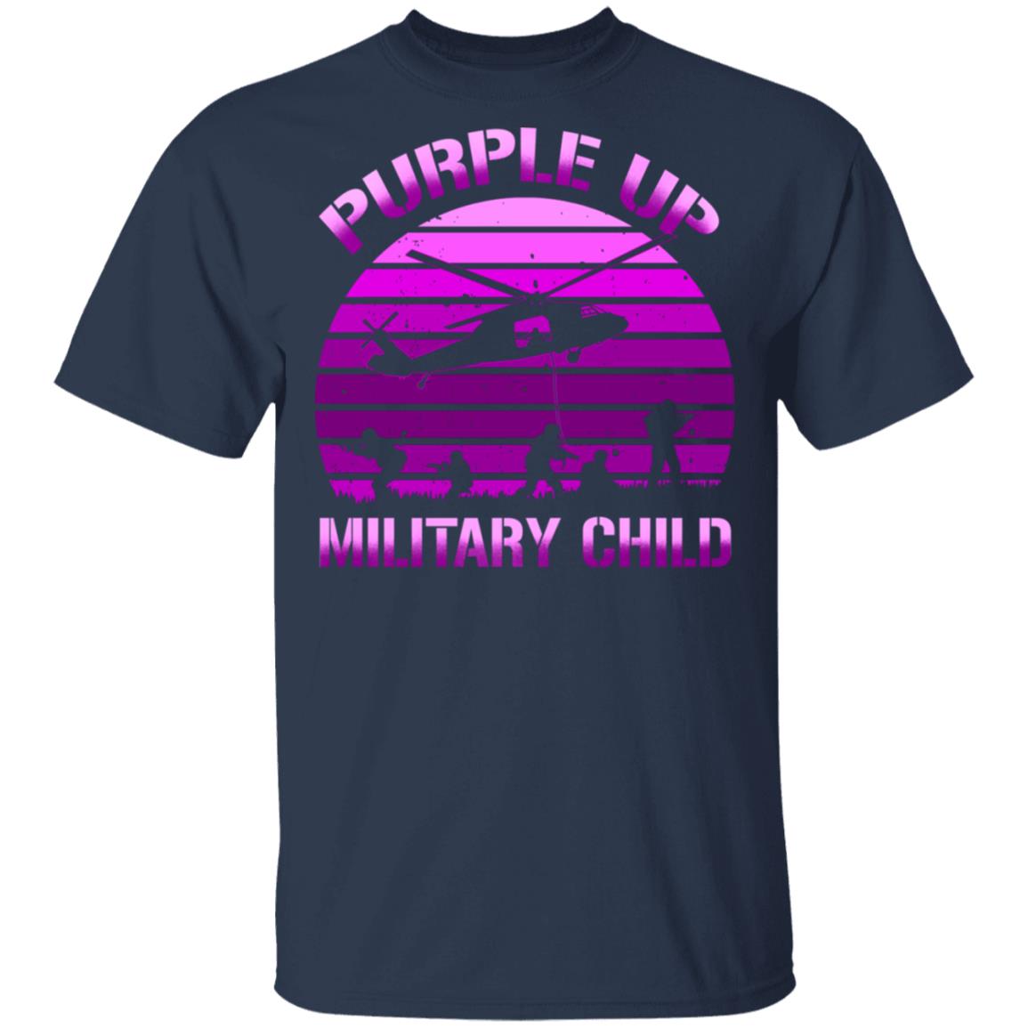 Purple Up For Military Child T-Shirt, Navy, Unisex T-Shirt
