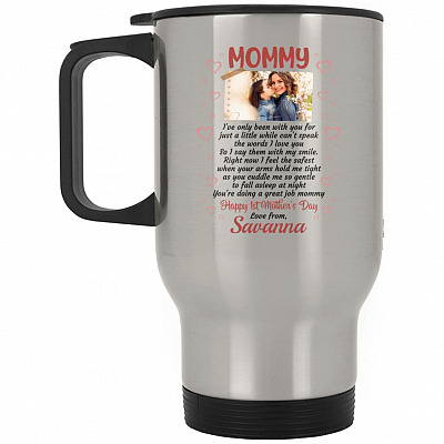 14 oz. Silver Travel Mug