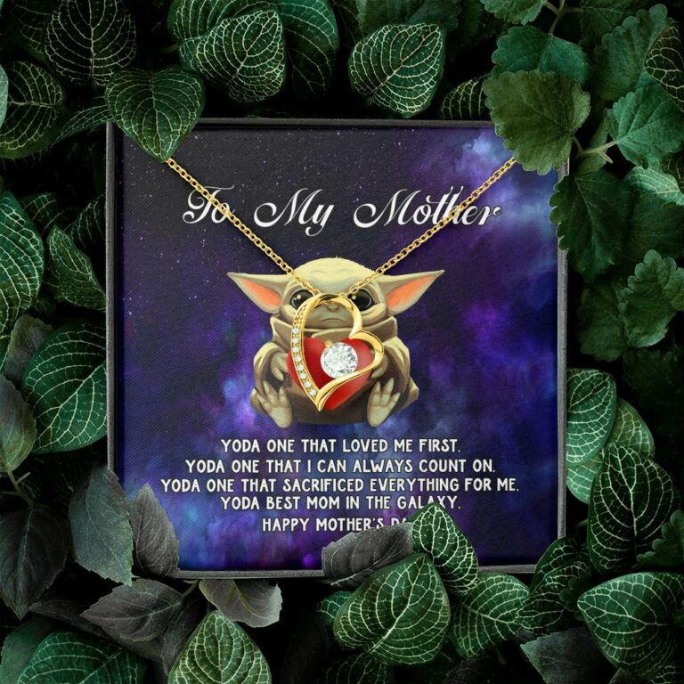 To My Mother Yoda One that Loved Me First Forever Love Heart Pendant Necklace