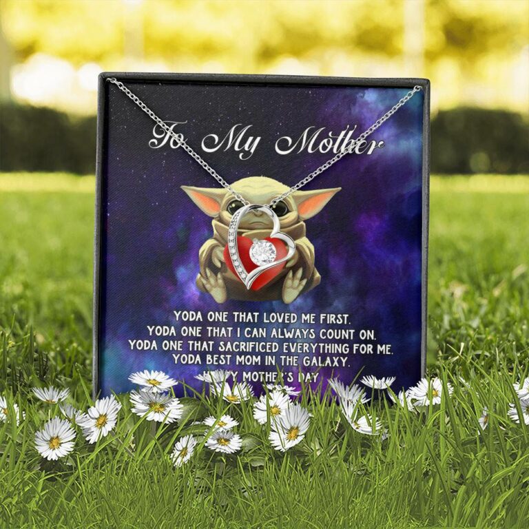 To My Mother Yoda One that Loved Me First Forever Love Heart Pendant Necklace
