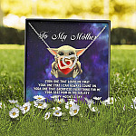 To My Mother Yoda One that Loved Me First Interlocking Hearts Pendant Necklace