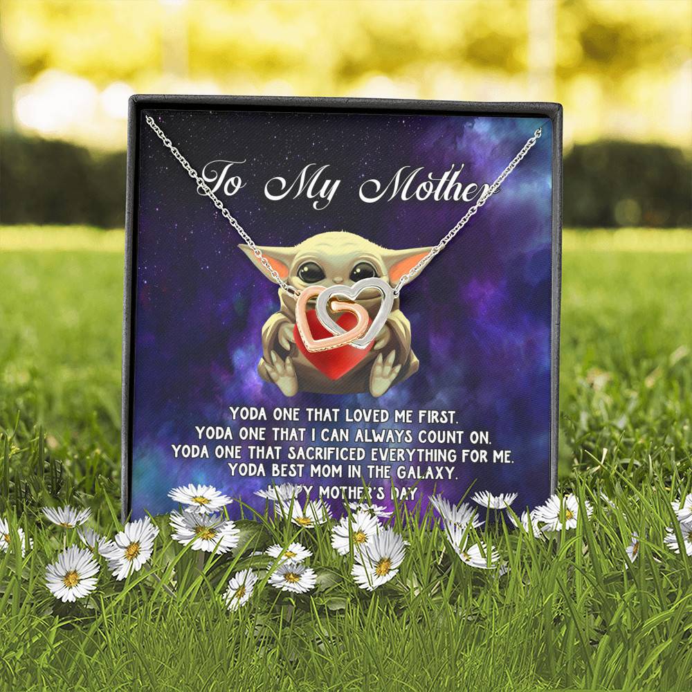 To My Mother Yoda One that Loved Me First Interlocking Hearts Pendant Necklace To My Mother Yoda One that Loved Me First Interlocking Hearts Pendant Necklace