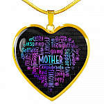 Loving Mother Heart Pendant Necklace - Heart Luxury Necklace (Gold Plated)