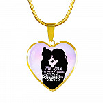 The Love Between Mother And Daughter Is Forever Heart Pendant Necklace - Heart Luxury Necklace (Gold Plated) The Love Between Mother And Daughter Is Forever Heart Pendant Necklace - Heart Luxury Necklace (Gold Plated)