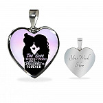 The Love Between Mother And Daughter Is Forever Heart Pendant Necklace - Heart Luxury Necklace (Silver) The Love Between Mother And Daughter Is Forever Heart Pendant Necklace - Heart Luxury Necklace (Silver)