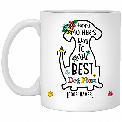 Personalized Happy Mother's Day Mug, White, 11 oz. White Mug