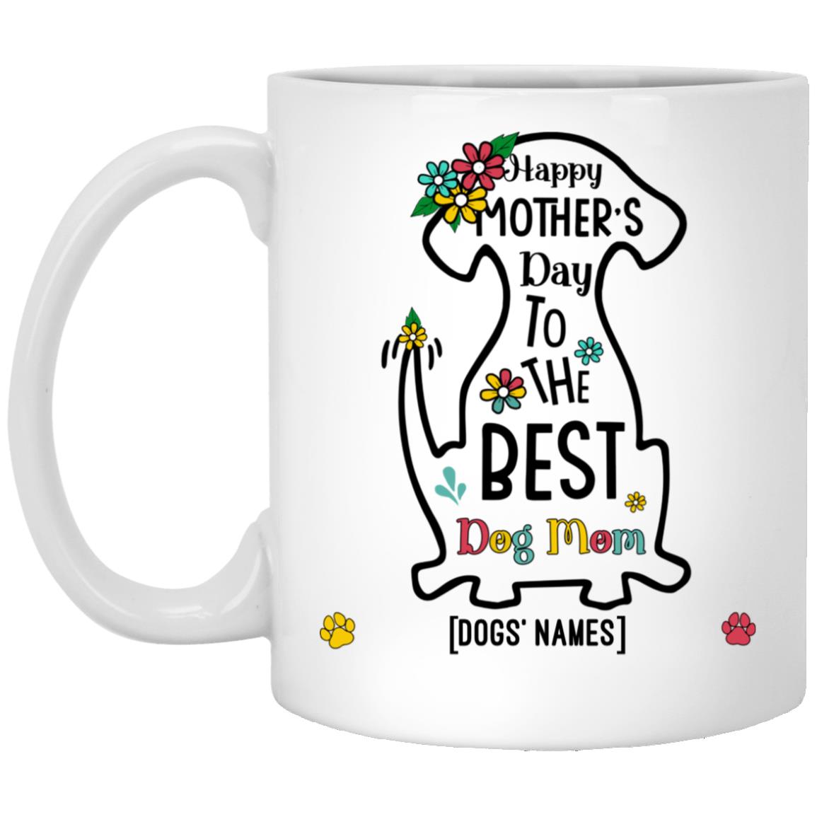 Personalized Happy Mother's Day  Mug, White, 11 oz. White Mug Personalized Happy Mother's Day Mug, White, 11 oz. White Mug
