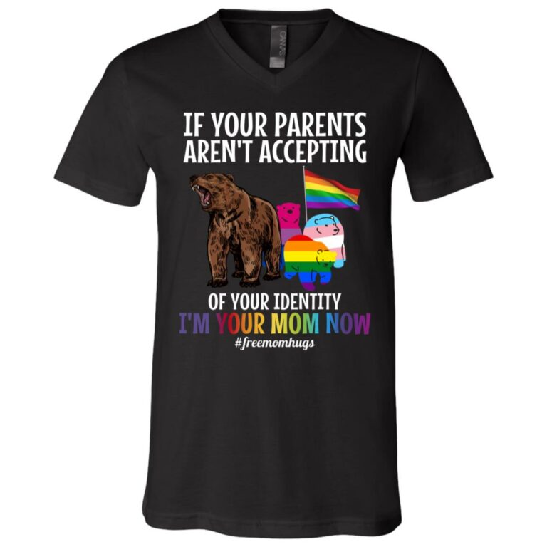 Mom T, Black, V-Neck T-Shirt