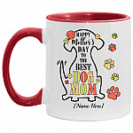 Personalized Accent Mug, White/Red, 11 oz. Accent Mug
