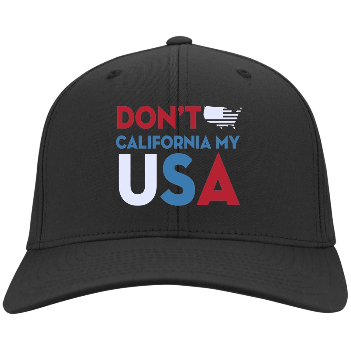 Don't California My USA American Cap, Black, Twill Cap Don't California My USA American Cap, Black, Twill Cap