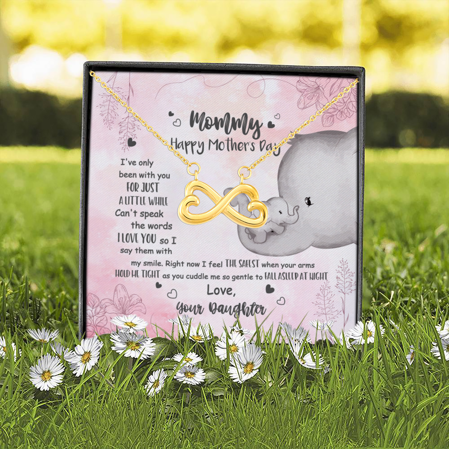 5UT. A Great Job Mommy 2 Infinity Heart Necklace (Gold) 2