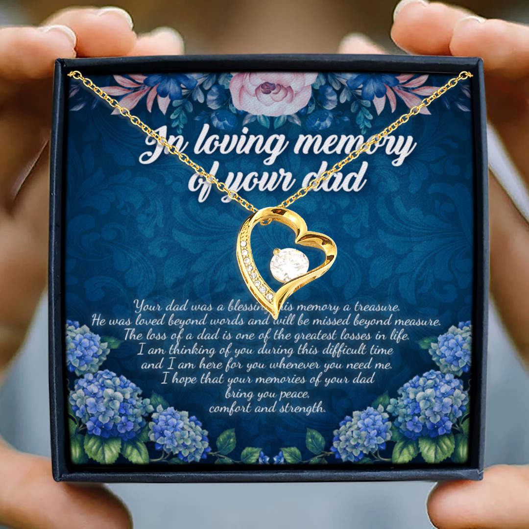 80 HG. In Loving Memory Dad. Forever Love Necklace (Gold) 3