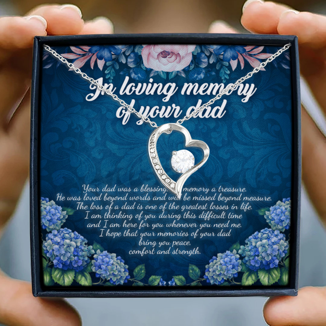 80 HG. In Loving Memory Dad. Forever Love Necklace (Silver) 3