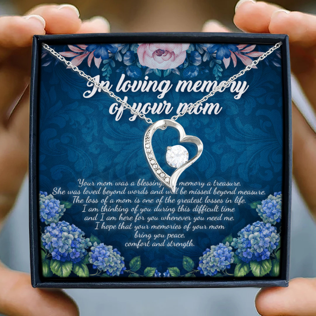 80 HG. In Loving Memory Mom Forever Love Necklace (Silver) 3