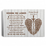 Personalized Missing You Always, White, 0.75'' Framed Canvas Personalized Missing You Always, White, 0.75'' Framed Canvas