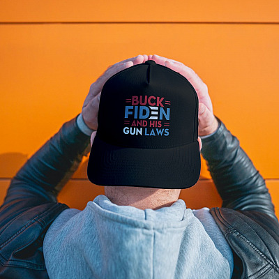 Alternative view of Anti Biden and His Gun Law - Biden Is Not My President Twill Cap - High-Profile Snapback Hat