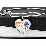 To My Beautiful Wife Meeting You Was Fate Becoming Your Friend Was a Choice Old Couple Heart Pendant Necklace