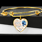 To My Beautiful Wife Meeting You Was Fate Becoming Your Friend Was a Choice Old Couple Heart Pendant Necklace