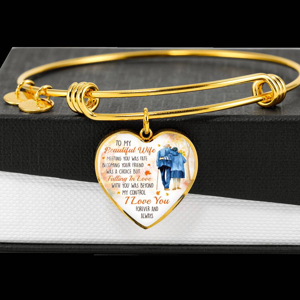 To My Beautiful Wife Meeting You Was Fate Becoming Your Friend Was a Choice Old Couple Heart Pendant Necklace To My Beautiful Wife Meeting You Was Fate Becoming Your Friend Was a Choice Old Couple Heart Pendant Necklace