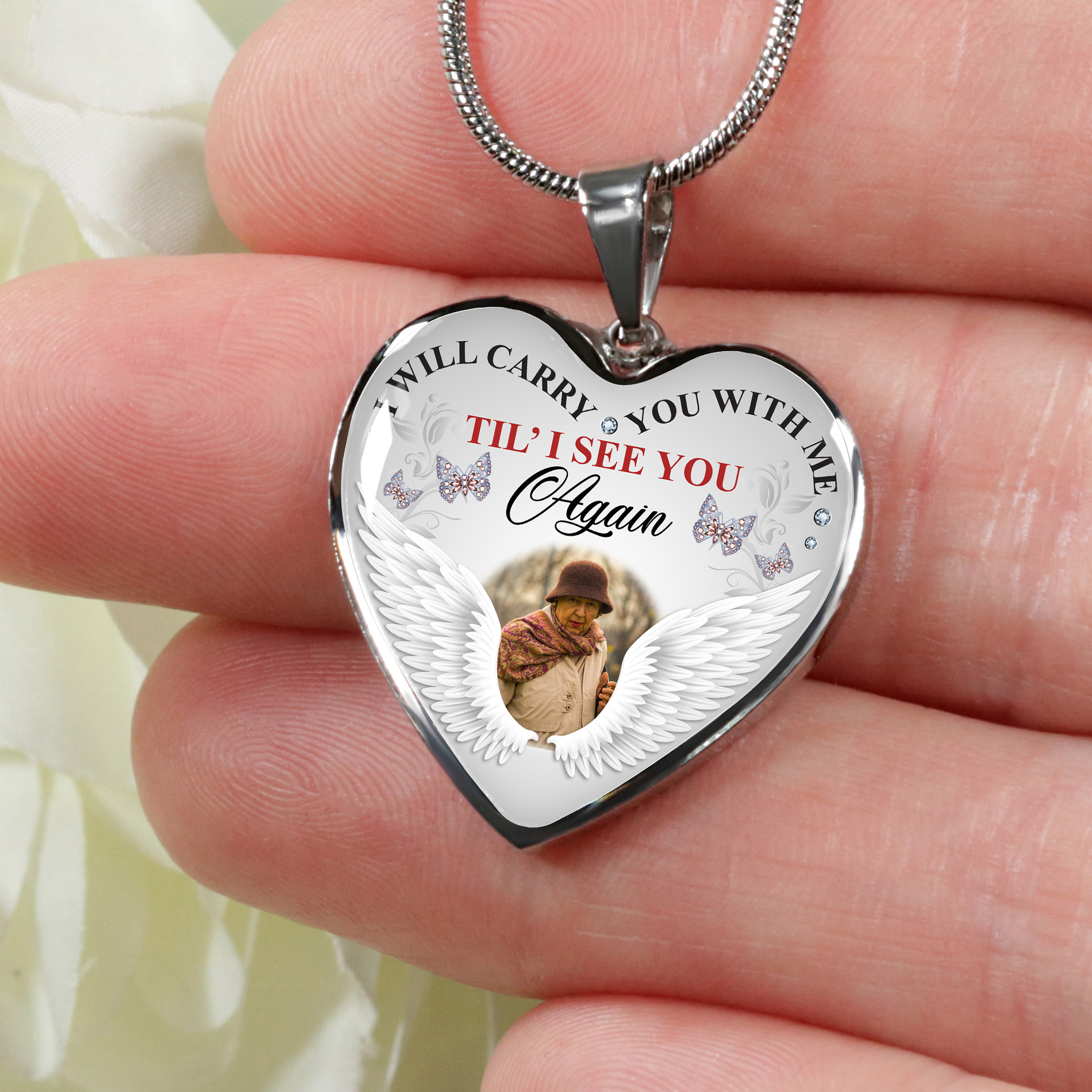 5VT. I Will Carry You With Me Heart Custom heart necklace mk2