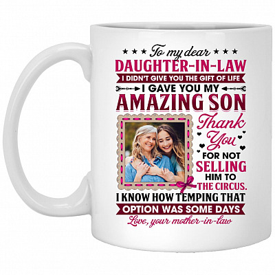 Personalized Photo To My D Mug, White, 11 oz. White Mug