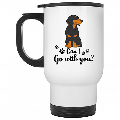 14 oz. White Travel Mug