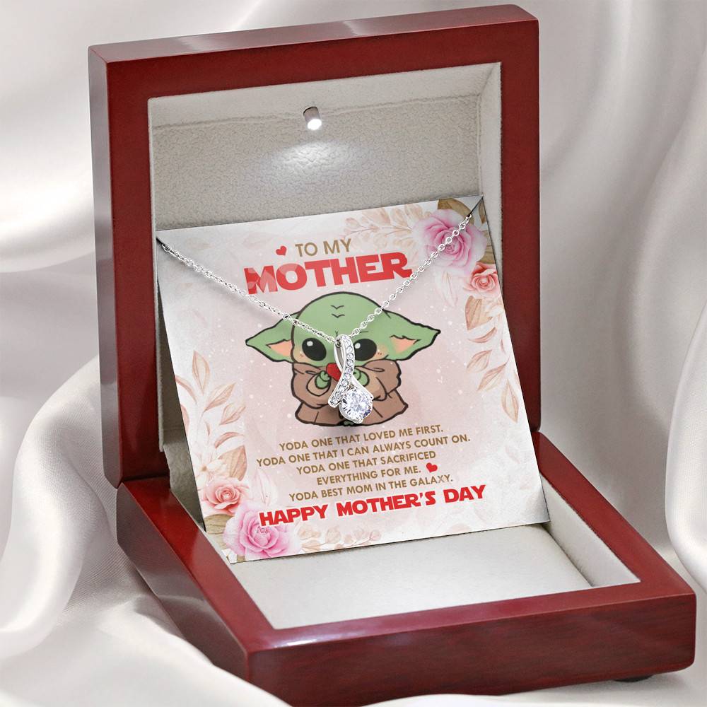 To My Mother Baby Yoda Best Mom In The Galaxy Happy Mother's Day Alluring Beauty Pendant Necklace To My Mother Baby Yoda Best Mom In The Galaxy Happy Mother's Day Alluring Beauty Pendant Necklace