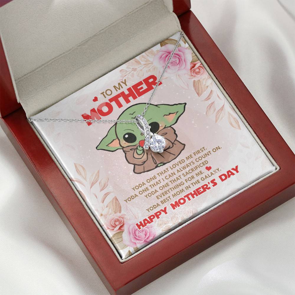 To My Mother Baby Yoda Best Mom In The Galaxy Happy Mother's Day Alluring Beauty Pendant Necklace To My Mother Baby Yoda Best Mom In The Galaxy Happy Mother's Day Alluring Beauty Pendant Necklace