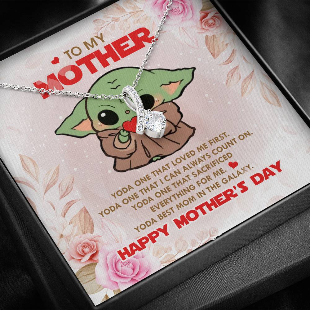 To My Mother Baby Yoda Best Mom In The Galaxy Happy Mother's Day Alluring Beauty Pendant Necklace To My Mother Baby Yoda Best Mom In The Galaxy Happy Mother's Day Alluring Beauty Pendant Necklace