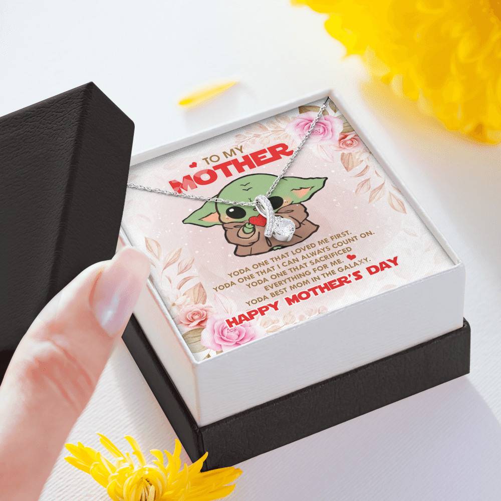 To My Mother Baby Yoda Best Mom In The Galaxy Happy Mother's Day Alluring Beauty Pendant Necklace To My Mother Baby Yoda Best Mom In The Galaxy Happy Mother's Day Alluring Beauty Pendant Necklace