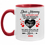 Personalized Photo Accent Mug, White/Red, 11 oz. Accent Mug